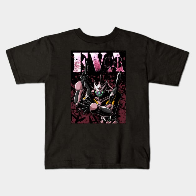 EVA 08 Kids T-Shirt by namanyastudios